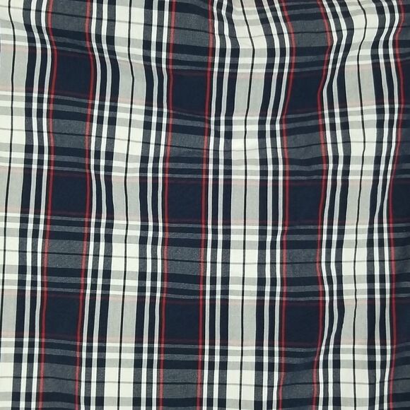 🎁5/$25 George Shirt Men's Small Button Down Long Sleeve Blue Grey Red Plaid - Picture 6 of 6